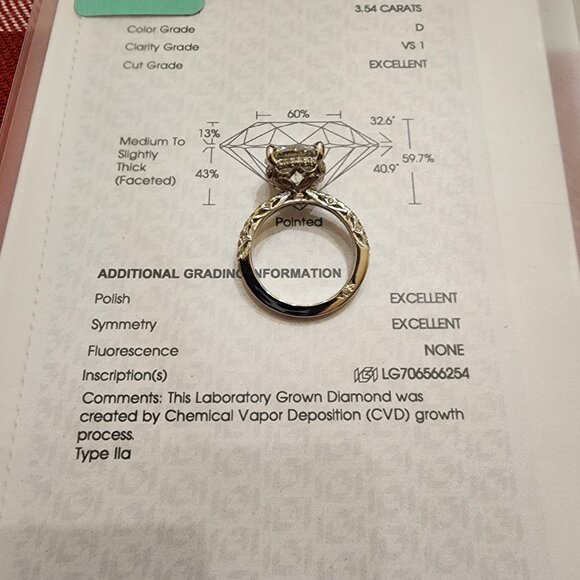 Tacori Dantela Round Solitaire Engagement Ring with Round Diamond Size 5.5 - Picture 10 of 14